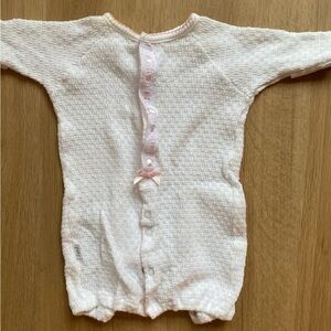 Baby Pink Knit Button-Up Sweater